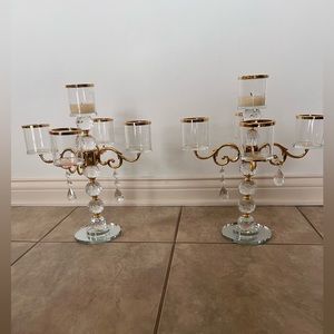 2 Accent Candelabra Candle Holders